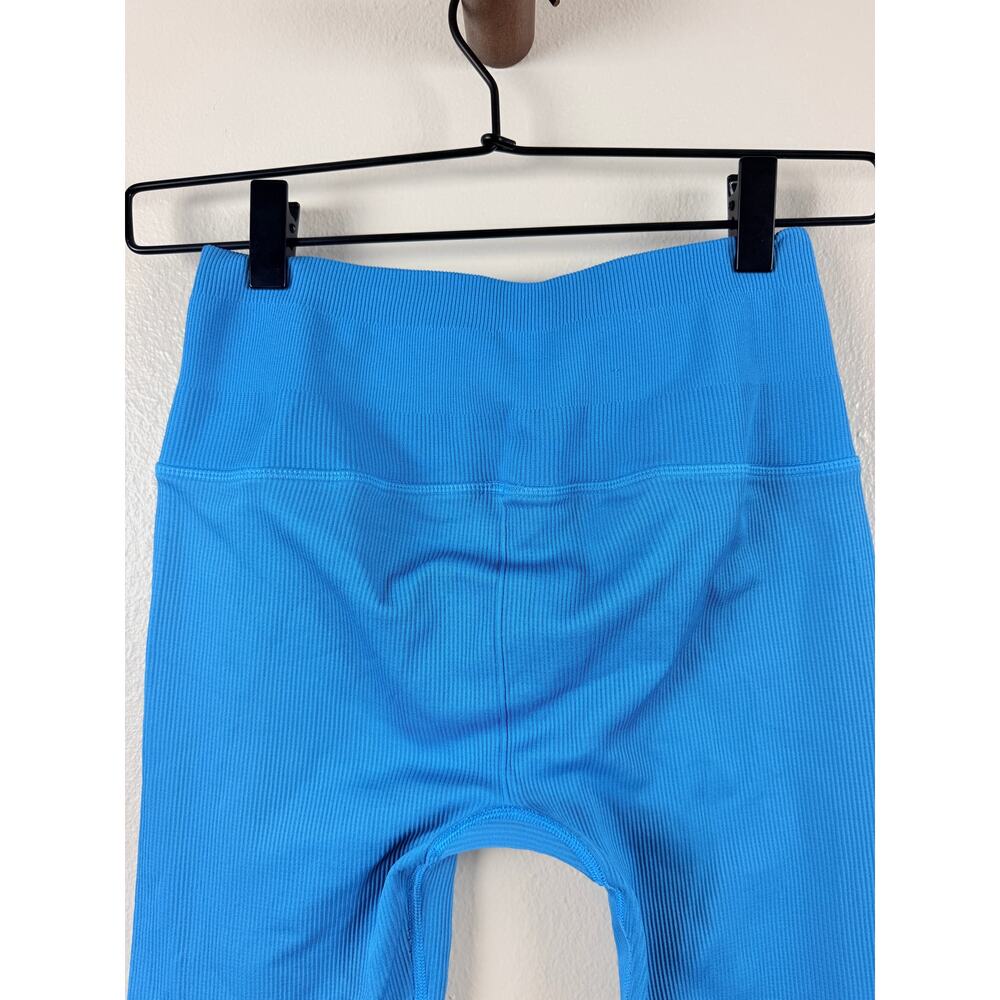 Alo Teal/Blue Yoga Mindful Movement Ribbed Leggings Womens XS Blue High Rise - Picture 9 of 10